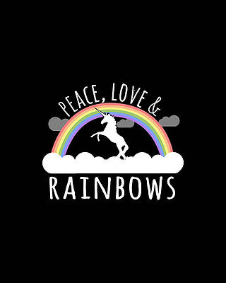 Peace Digital Art - Peace Love And Rainbows by Flippin Sweet Gear