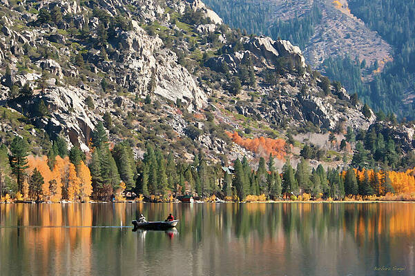Peaceful Lake with Autumn Foliage Photograph