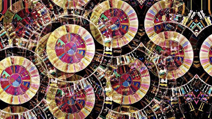 Vibrant Digital Art - Pearl Electric Sunrise by David Manlove