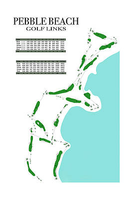 Golf Wall Art featuring the digital art Pebble Beach Golf Links by Flop Shot Studio