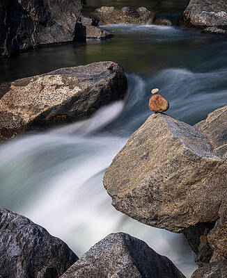 Balanced Rocks by the Stream Wall Art
