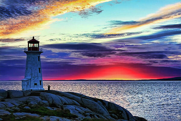 Canada Wall Art featuring the photograph Peggy's Cove Lighthouse by Tatiana Travelways