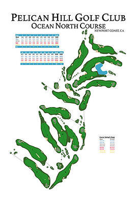 Golf Wall Art featuring the digital art Pelican Hill Golf Club - Ocean North Course by Flop Shot Studio