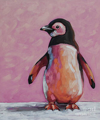 Vibrant Painting - Penguin Dreams by Lucia Stewart