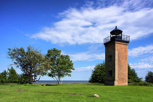 Summer Photograph - Peninsula Point Lighthouse by Michael Collins