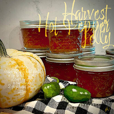 Still Life Wall Art featuring the digital art Pepper Jelly by Gina Harrison