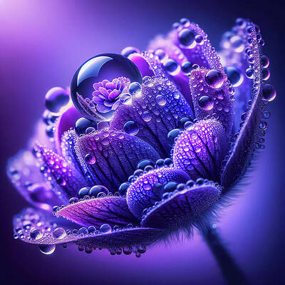 Digital Art - Petal Reflections by Deb Beausoleil