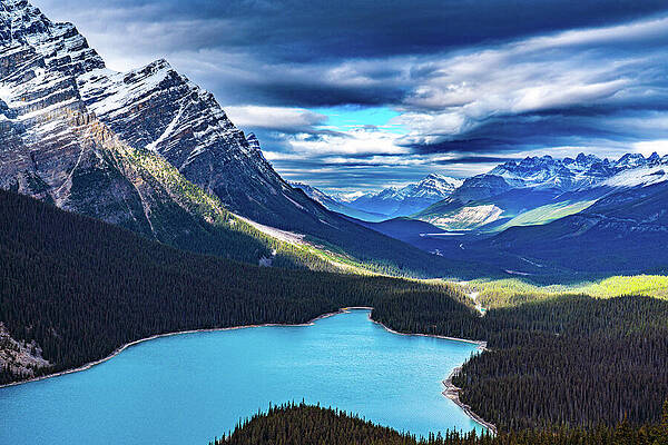 Photograph - Peyto Lake Panorama by Tommy Farnsworth