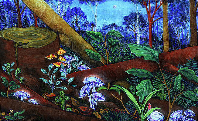 Wall Art featuring the painting Phosphoresence by Megan Thompson- The Morrigan Art