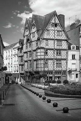 Timber-Framed Building in Urban Setting Photograph