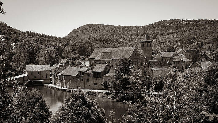 Charming French Village by the River Wall Art