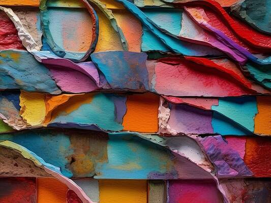 Colorful Digital Art - Pigments Test by Eris And AI