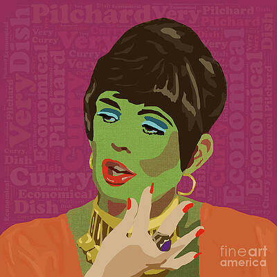 Portrait Wall Art featuring the digital art Pilchard Curry by BFA Prints