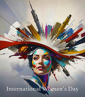 Wall Art featuring the ai art Pillars Of Her Essence A Tribute To International Women's Day by Rafael Salazar