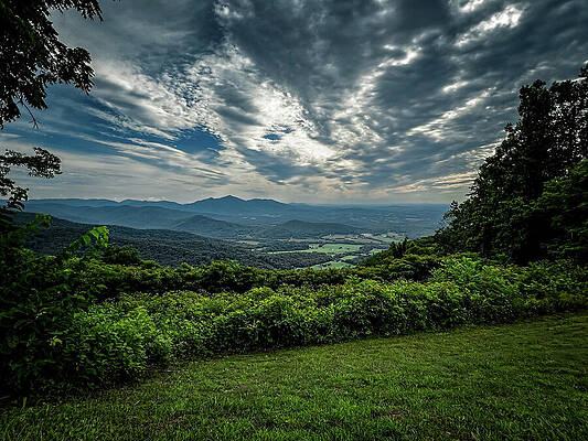 Wall Art featuring the photograph Pine Spur Overlook - HDR by Deb Beausoleil
