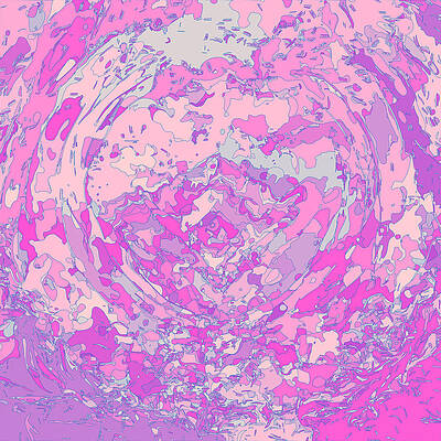 Wall Art featuring the mixed media Pink Abstract 6041 by David McKinney