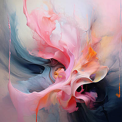 Digital Art - Pink Black Abstract 3 by Gian Smith