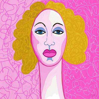 Bold Painting - Lady In Pink by Sonja Kraft