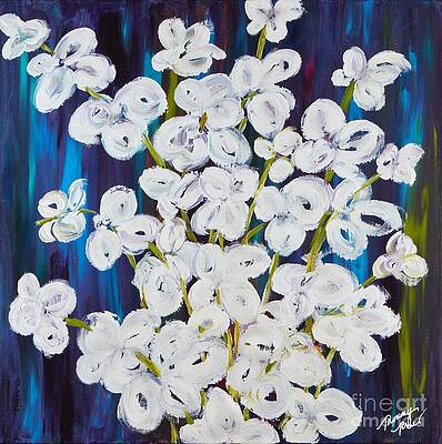 Flower Wall Art featuring the painting Pinstripes by Tammy Terres - Dezigner Reflexions