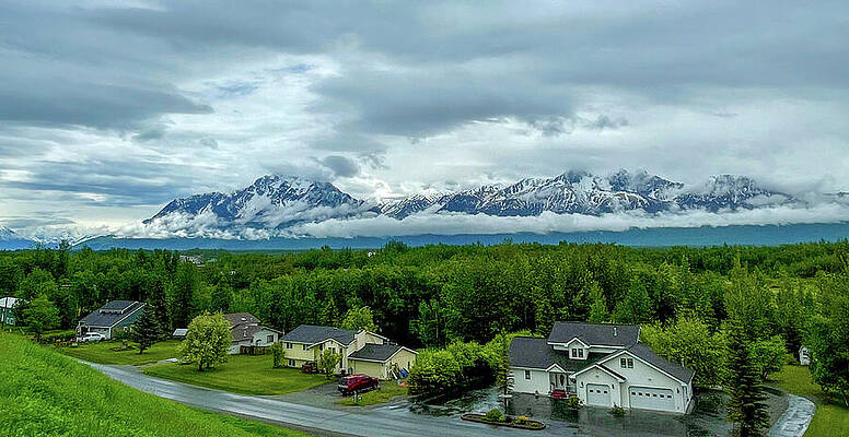 Landscape Wall Art featuring the photograph Pioneer Peak In The Clouds by Harry Banks
