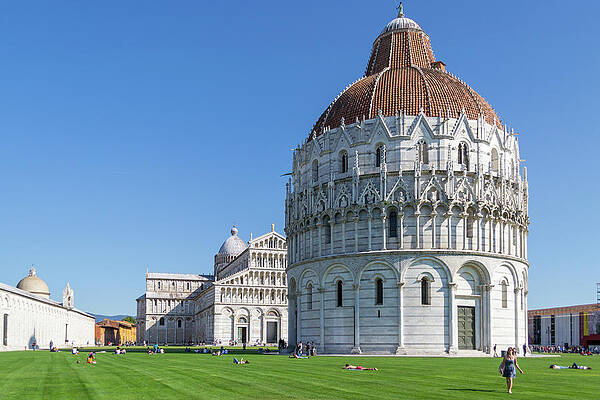 Wall Art featuring the photograph Pisa Baptistery by Andrew Lalchan