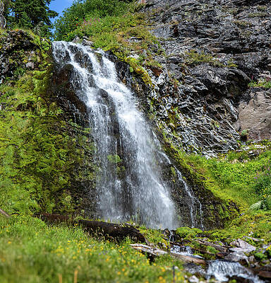 Oregon Wall Art featuring the photograph Plaikni Falls At Crater Lake National Park by Ed Clark