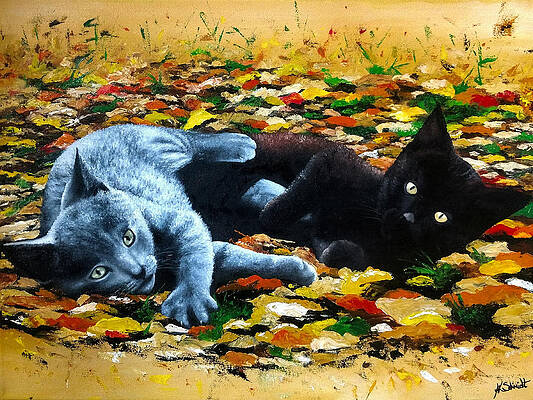 Playful Kittens by Ashley Koebrick Schmidt