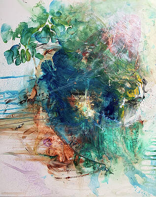 Abstract Wall Art featuring the painting Pleasantries Aside by Rodney Frederickson