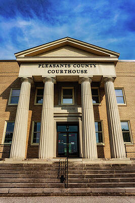 Wall Art featuring the photograph Pleasants County Courthouse St. Marys WV by Jonny D