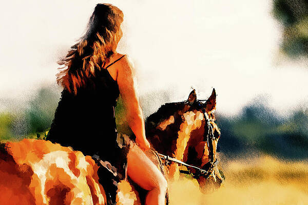 Woman Digital Art - Pleasure In Leisure by Gradify Creations