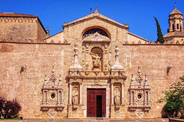 Wall Art featuring the photograph Poblet Monastery Entrance, Catalonia, Spain by Tatiana Travelways