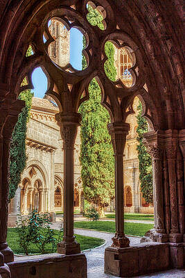 Wall Art featuring the photograph Poblet Monastery Inside-out, Catalonia, Spain by Tatiana Travelways