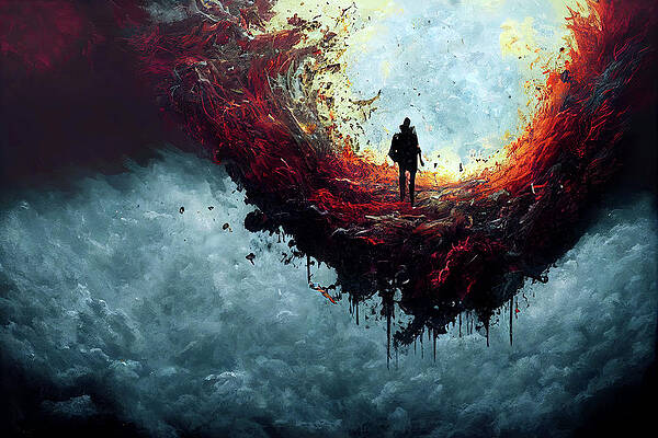 Abstract Digital Art - Point Of No Return by Ron Weathers