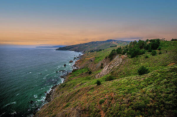 Sunset Photograph - Point Reyes Coast, Northern California by Abbie Warnock