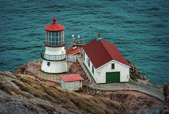 California Wall Art featuring the photograph Point Reyes Lighthouse Closeup, California by Abbie Warnock