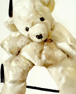Animal Painting - Polar Bear Stuffed Animal by Tommervik