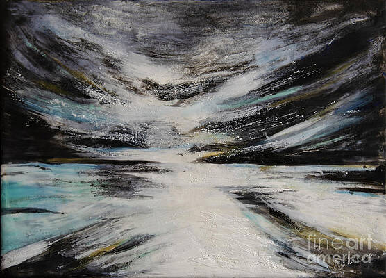 Luminous Wall Art featuring the painting Polar Vortex by Anita Thomas