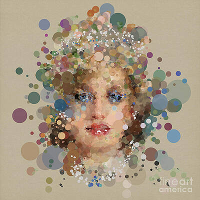 Portrait Wall Art featuring the digital art Polka Princess by BFA Prints