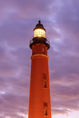 Cloud Wall Art featuring the photograph Ponce De Leon Guiding Light by Donna Twiford