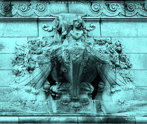 Teal Photograph - Pont Alexandre - Abstract by Ron Berezuk