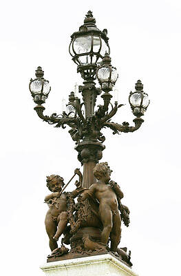 Paris Photograph - Pont Alexandre Lamp Post by Ron Berezuk