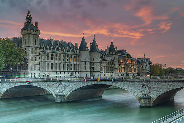 Sunset Photograph - Pont Au Change And La Conciergerie, Paris by Adrian Hendroff