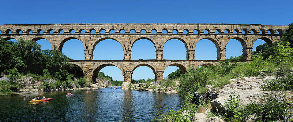 Ancient Roman Aqueduct Bridge Photograph
