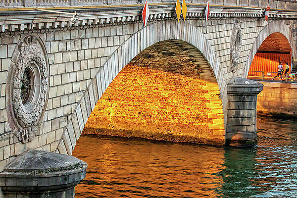 Wall Art featuring the photograph Pont Louis Phillipe At Golden Hour by Lisa Chorny