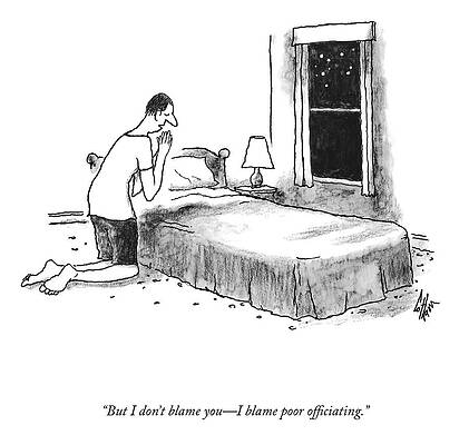 Prayer Drawing - Poor Officiating by Frank Cotham