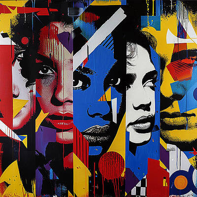 Dynamic Photograph - Pop Art Mixed Portrait by Printed View