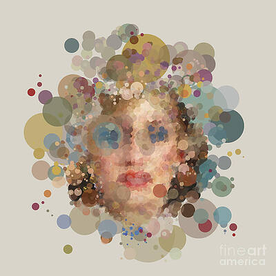 Portrait Wall Art featuring the digital art Pop Art Princess by BFA Prints