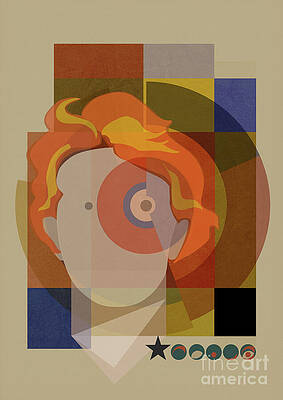 Wall Art featuring the digital art Pop Deco Spaceboy by BFA Prints