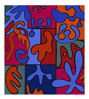 Colorful Abstract Shapes Wall Art