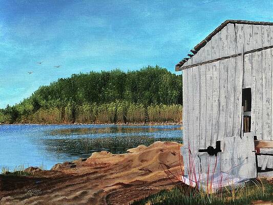 Wall Art featuring the painting Pops Sawmill by Marlene Little